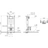 Инсталляция VITRA ROOT 738-5800-01 и панель смыва ROOT S 740-2380 цвет глянцевый хром, 3 / 6 л глубина установки 8 см 800-1875
